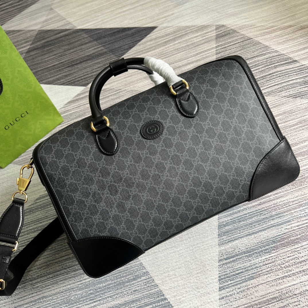 Gvc*1 Duffle Bag With Interlocking G Black 16.5in/42cm ‎696014 92THF 1000