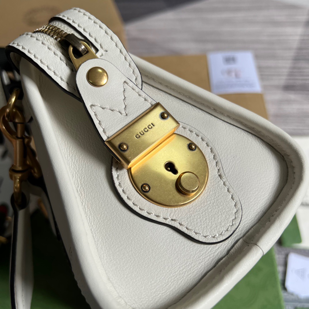Gvc*1 Mini Top Handle Bag With Double G White/Grey For Men 8.7in/22cm