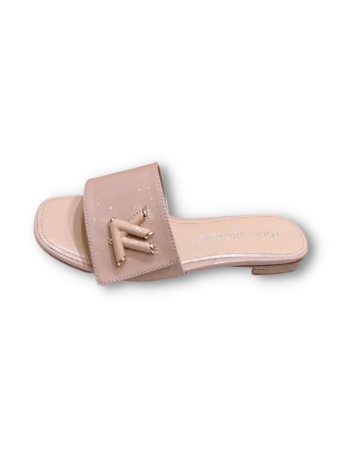 L0vis Vvtt0n Shake Flat Mule Beige For Women