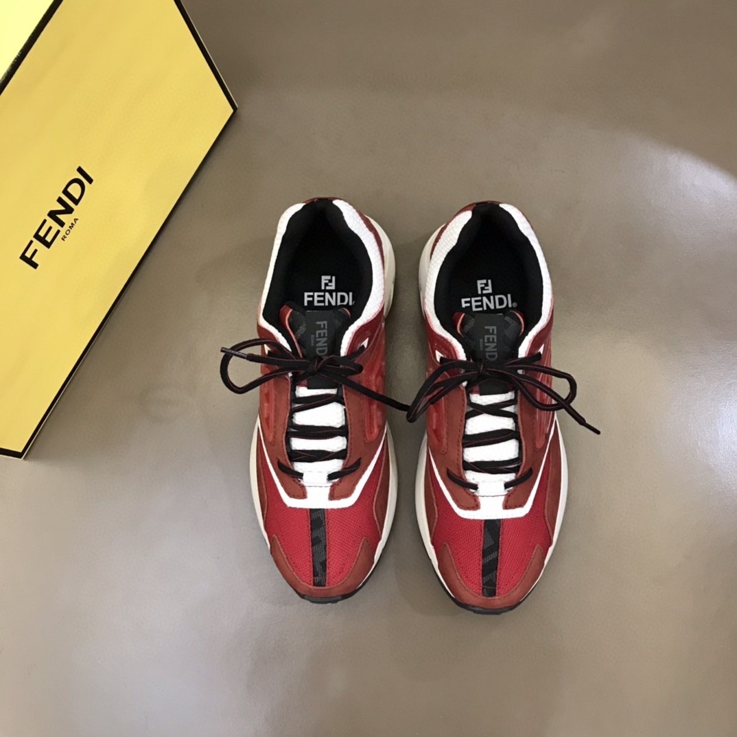 FD F**di Faster Trainers Sneakers Burgundy For Women 7E1555AKX6F1ICI