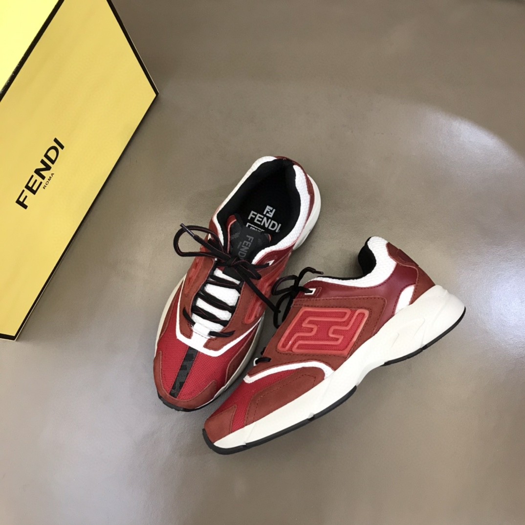 FD F**di Faster Trainers Sneakers Burgundy For Women 7E1555AKX6F1ICI