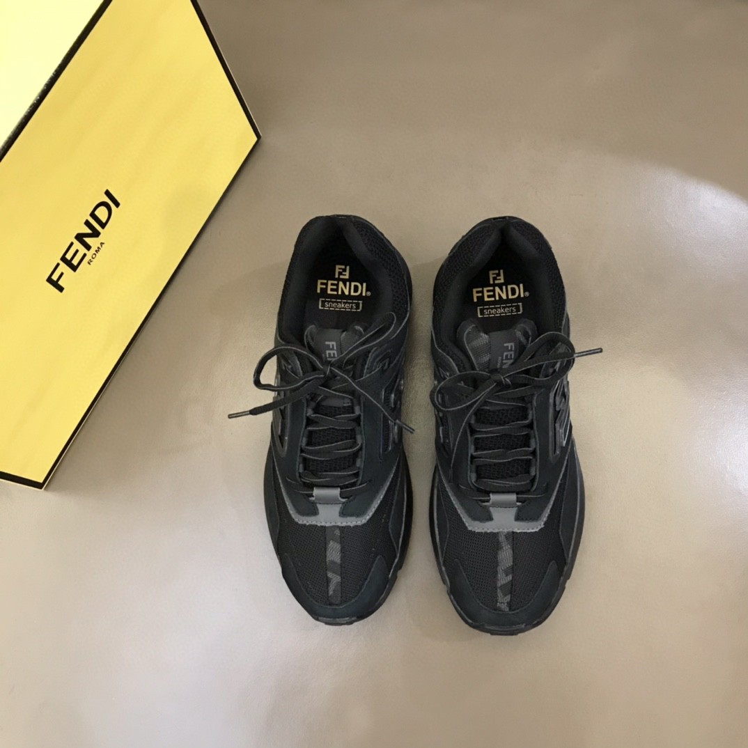 FD F**di Faster Trainers Sneakers Black For Women 7E1555AKX6F1ICG