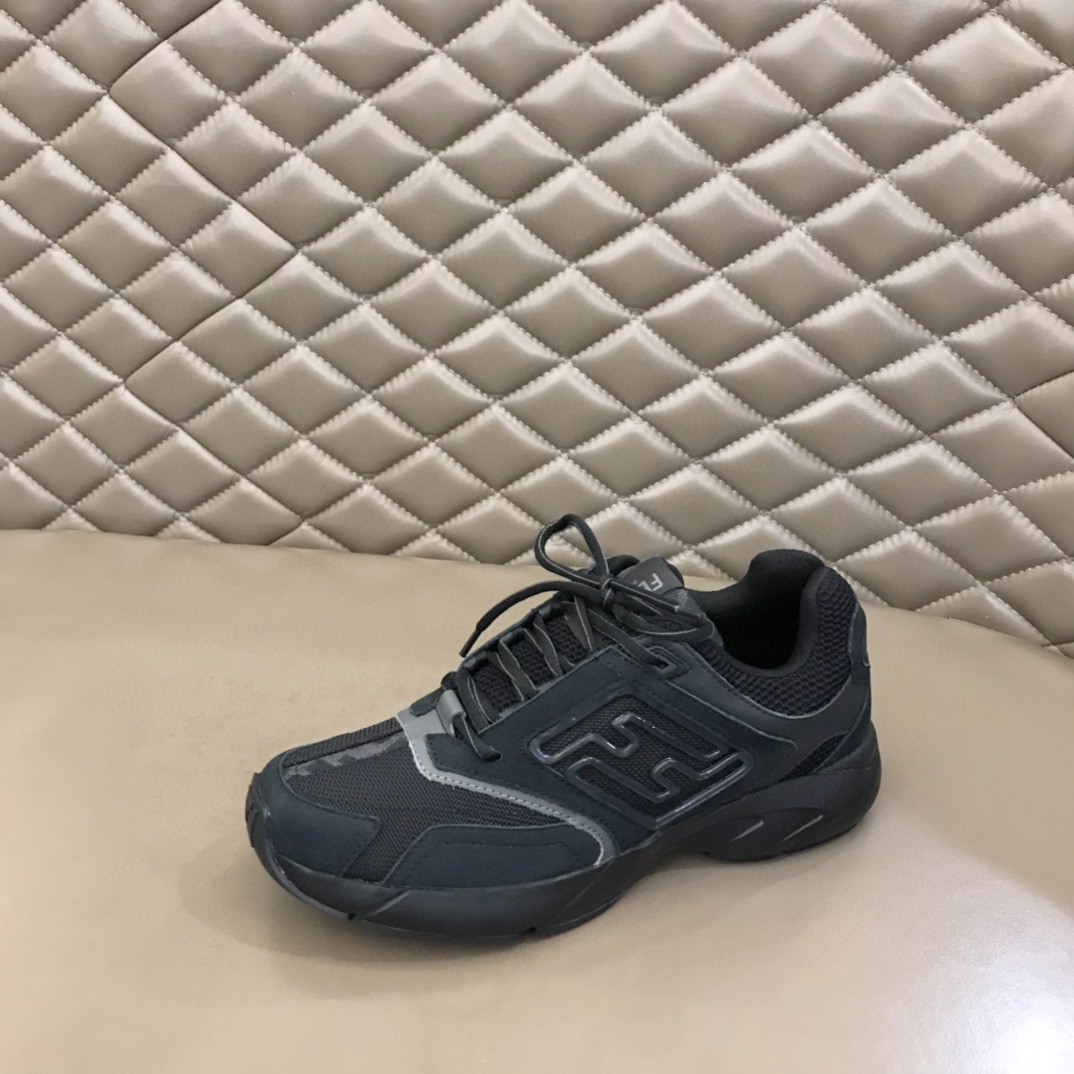 FD F**di Faster Trainers Sneakers Black For Women 7E1555AKX6F1ICG