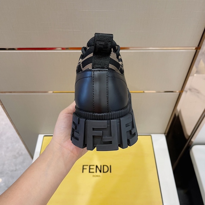 F**di FD F**di Force Lace-Ups Boots Black And Grey For Men