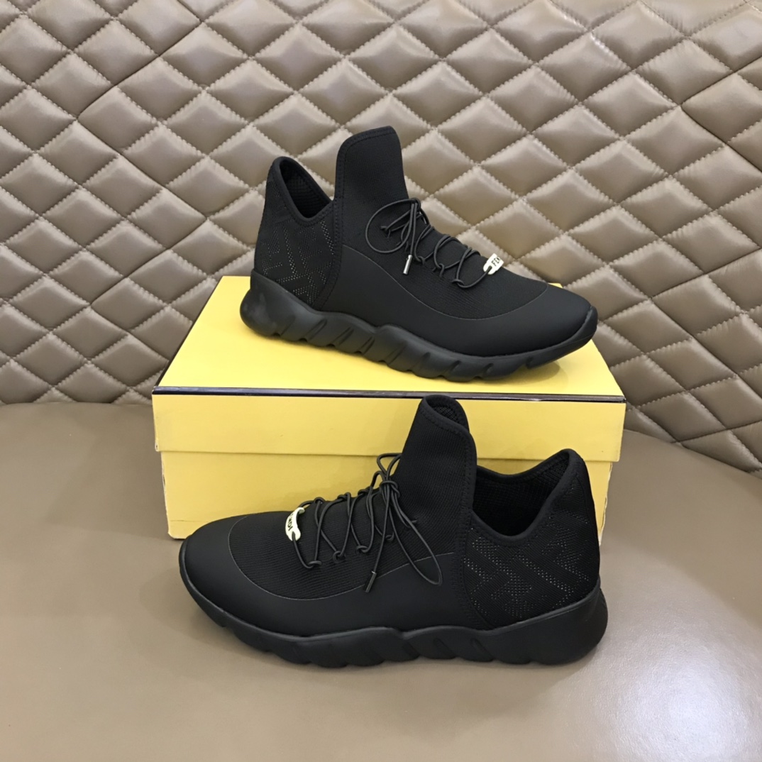 F**di FD Technical Mesh High-Tops Sneakers Black For Men