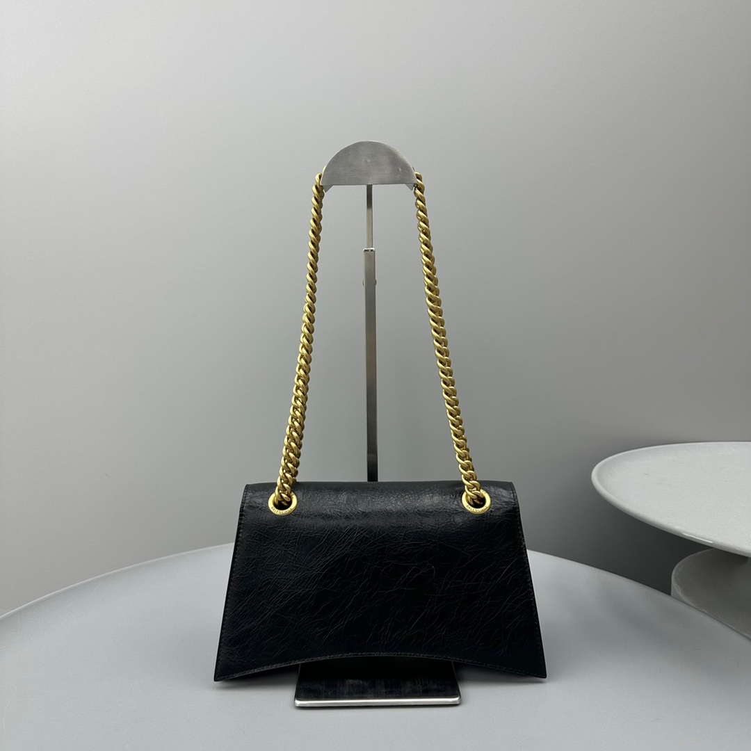 Ba1en*iaga Crush Small Chain Bag Black For Women‎ 9.8in/25cm 716351210IT1000
