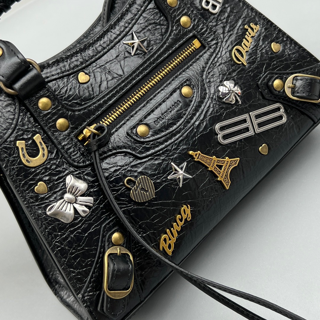 Ba1en*iaga Neo Cagole XS Handbag Black For Women‎ 10.2in/26cm