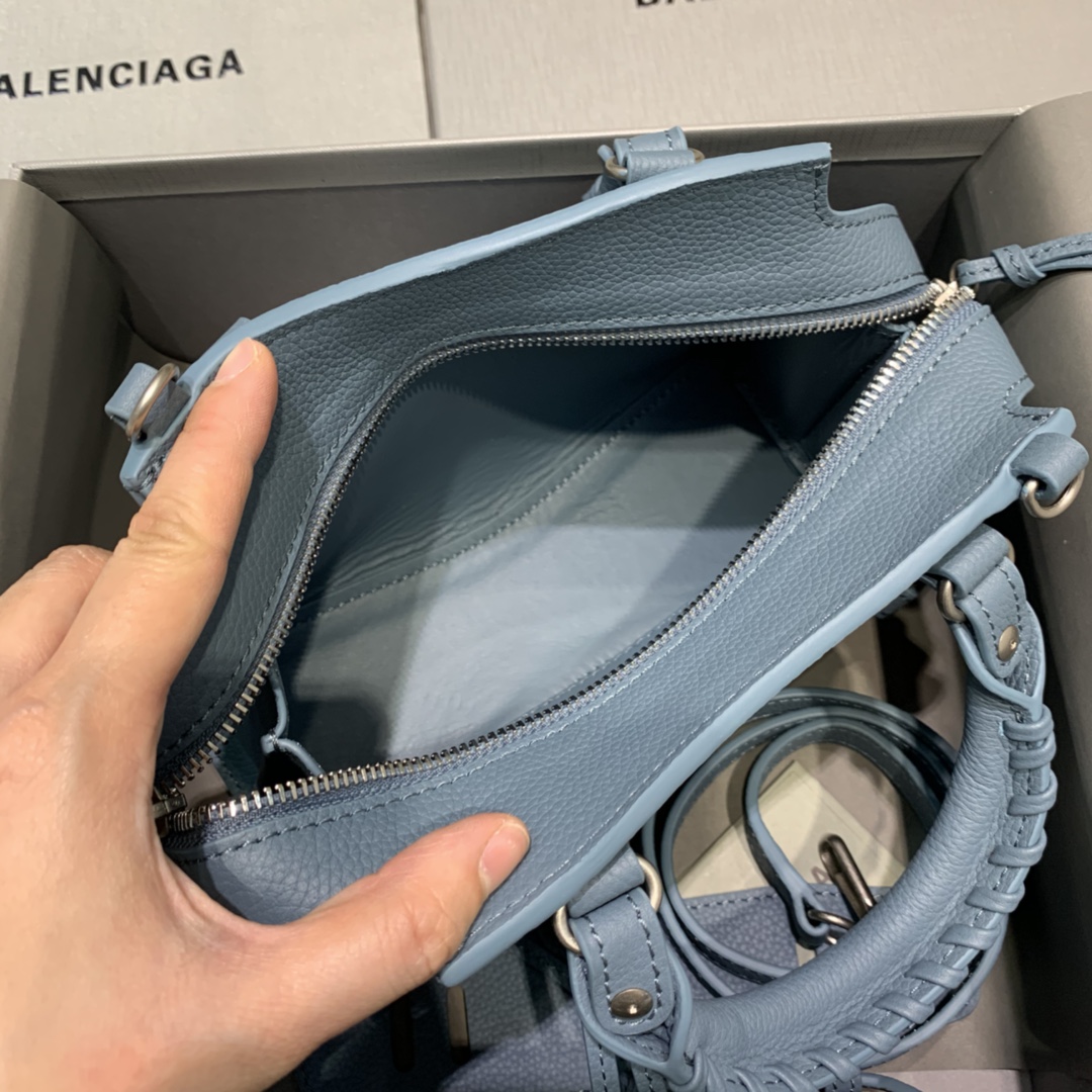 Ba1en*iaga Neo Classic Mini Handbag Black/Blue For Women‎ 8.6in/21.8cm 69806715Y471000