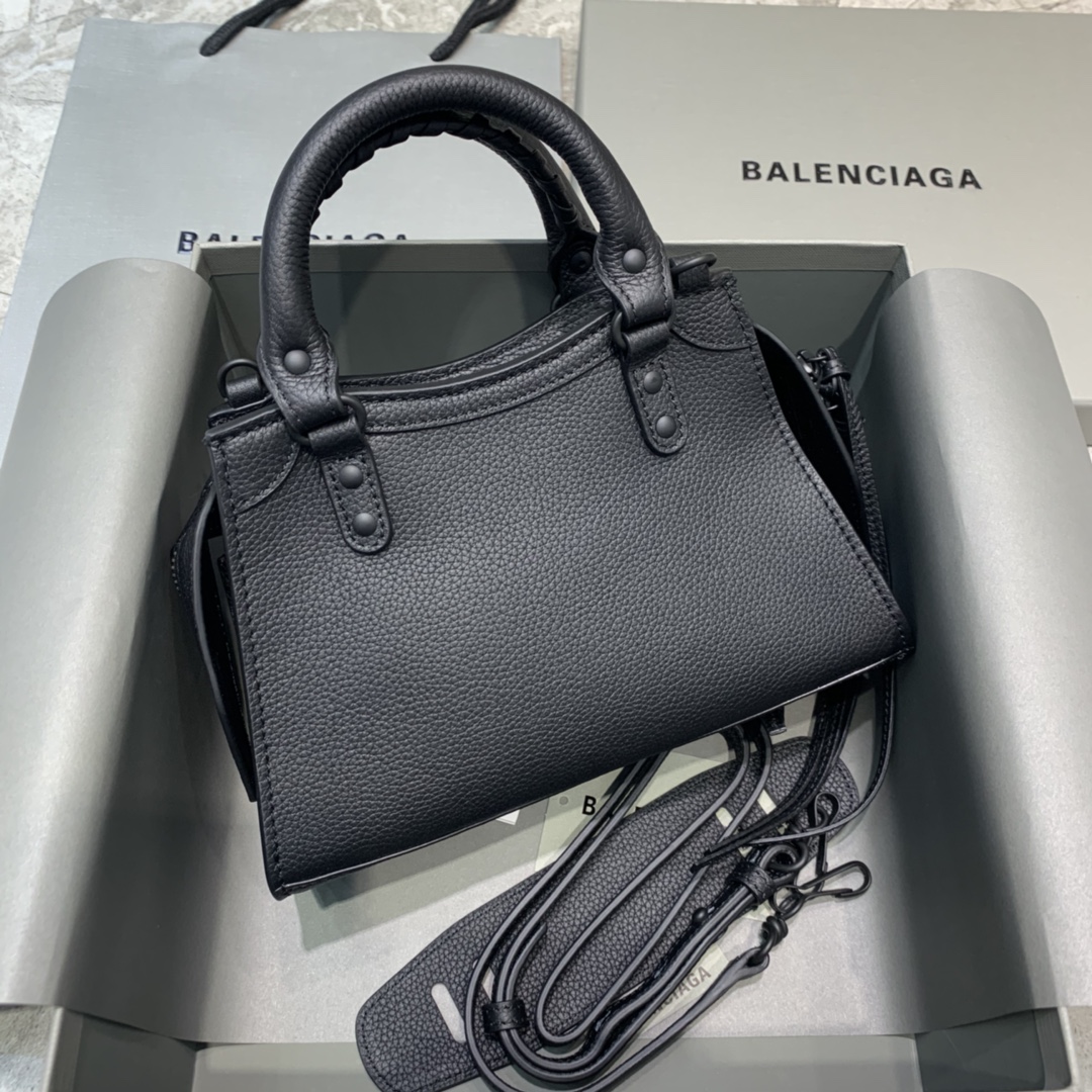 Ba1en*iaga Neo Classic Mini Handbag Black/Blue For Women‎ 8.6in/21.8cm 69806715Y471000