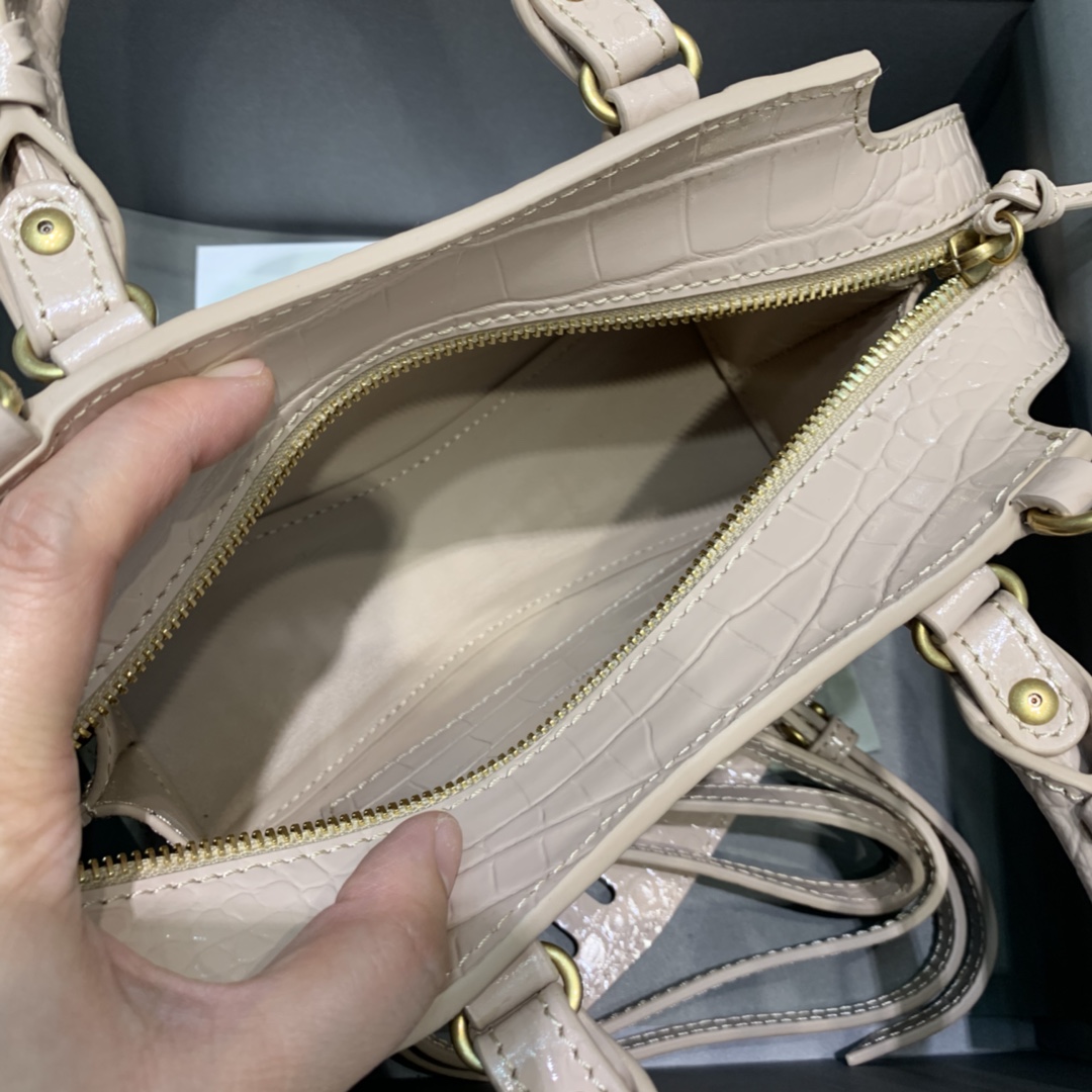 Ba1en*iaga Neo Classic Mini Handbag Black/Dark Blue/Cream/Brown/Green Khaki For Women‎ 8.6in/21.8cm