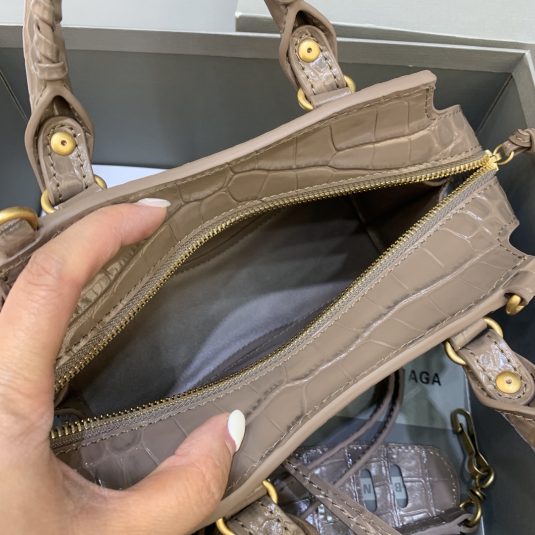 Ba1en*iaga Neo Classic Mini Handbag Black/Dark Blue/Cream/Brown/Green Khaki For Women‎ 8.6in/21.8cm