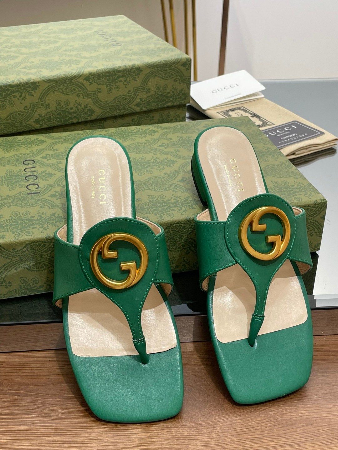 Gvc*1 Blondie Thong Sandal Green For Women 