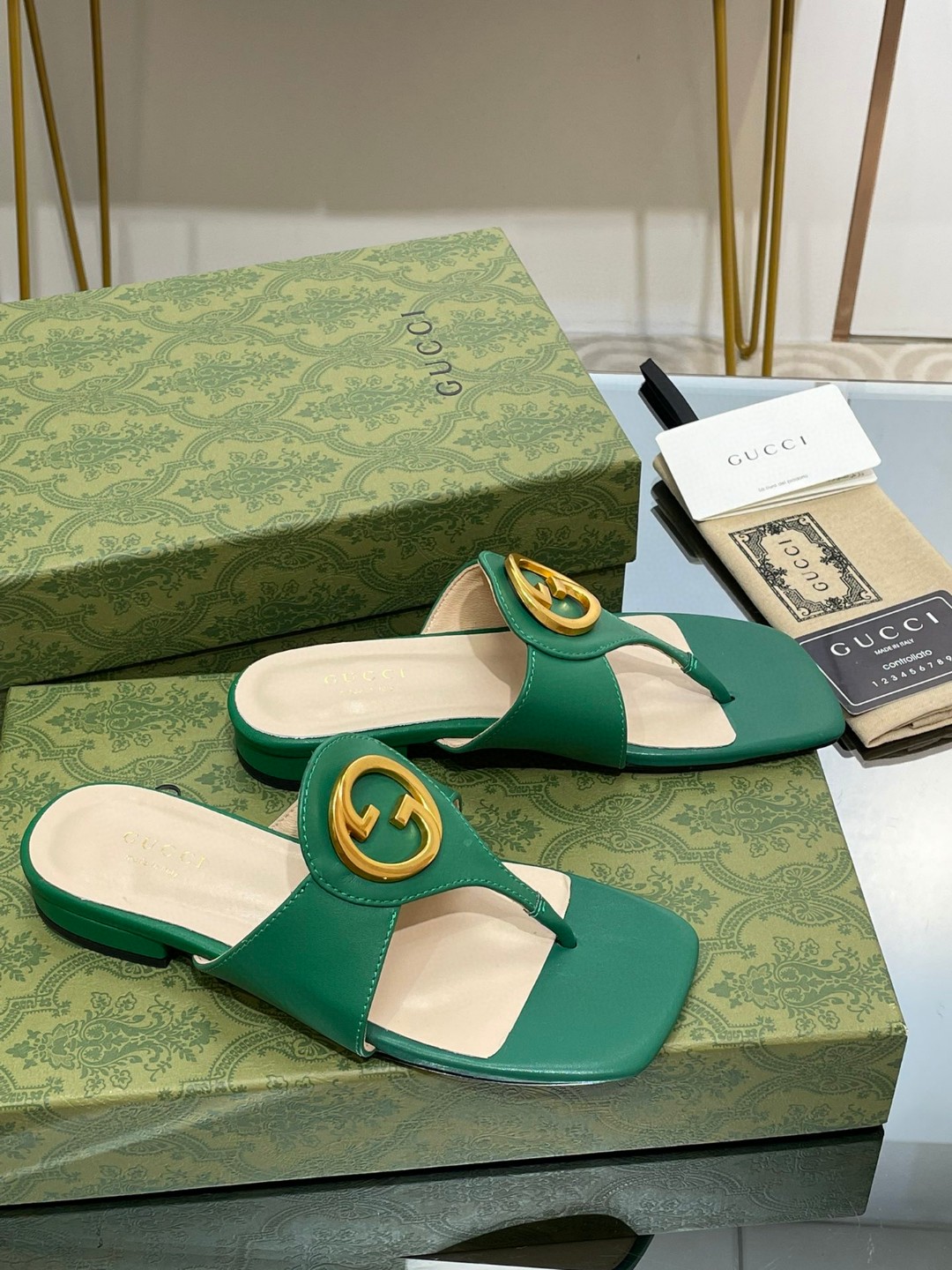 Gvc*1 Blondie Thong Sandal Green For Women 