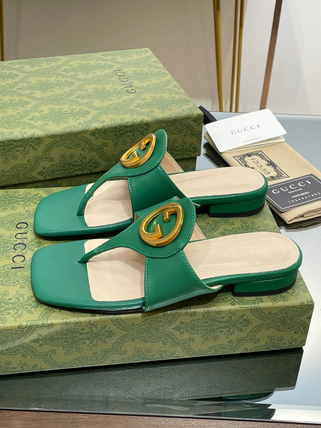 Gvc*1 Blondie Thong Sandal Green For Women 
