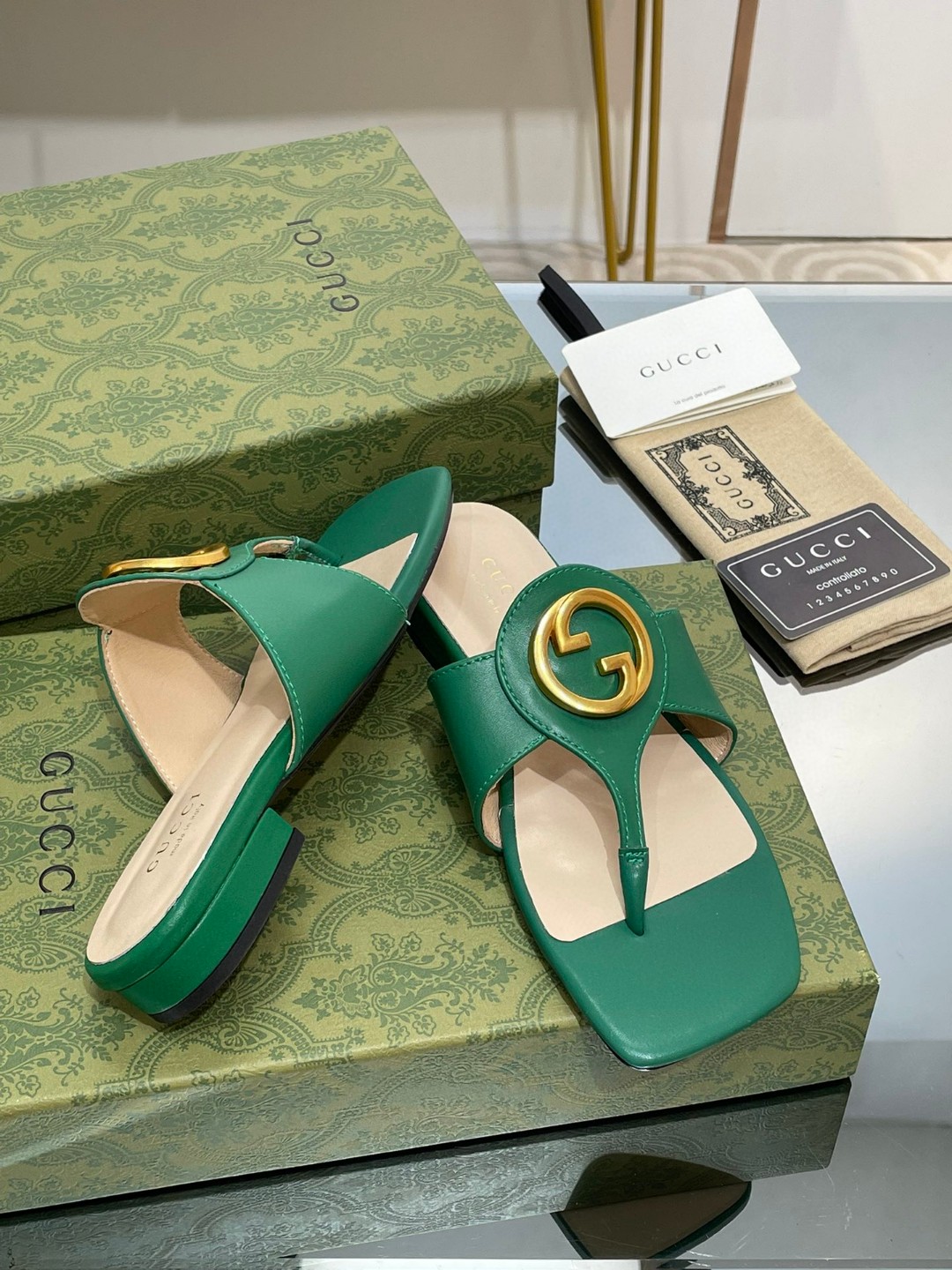 Gvc*1 Blondie Thong Sandal Green For Women 
