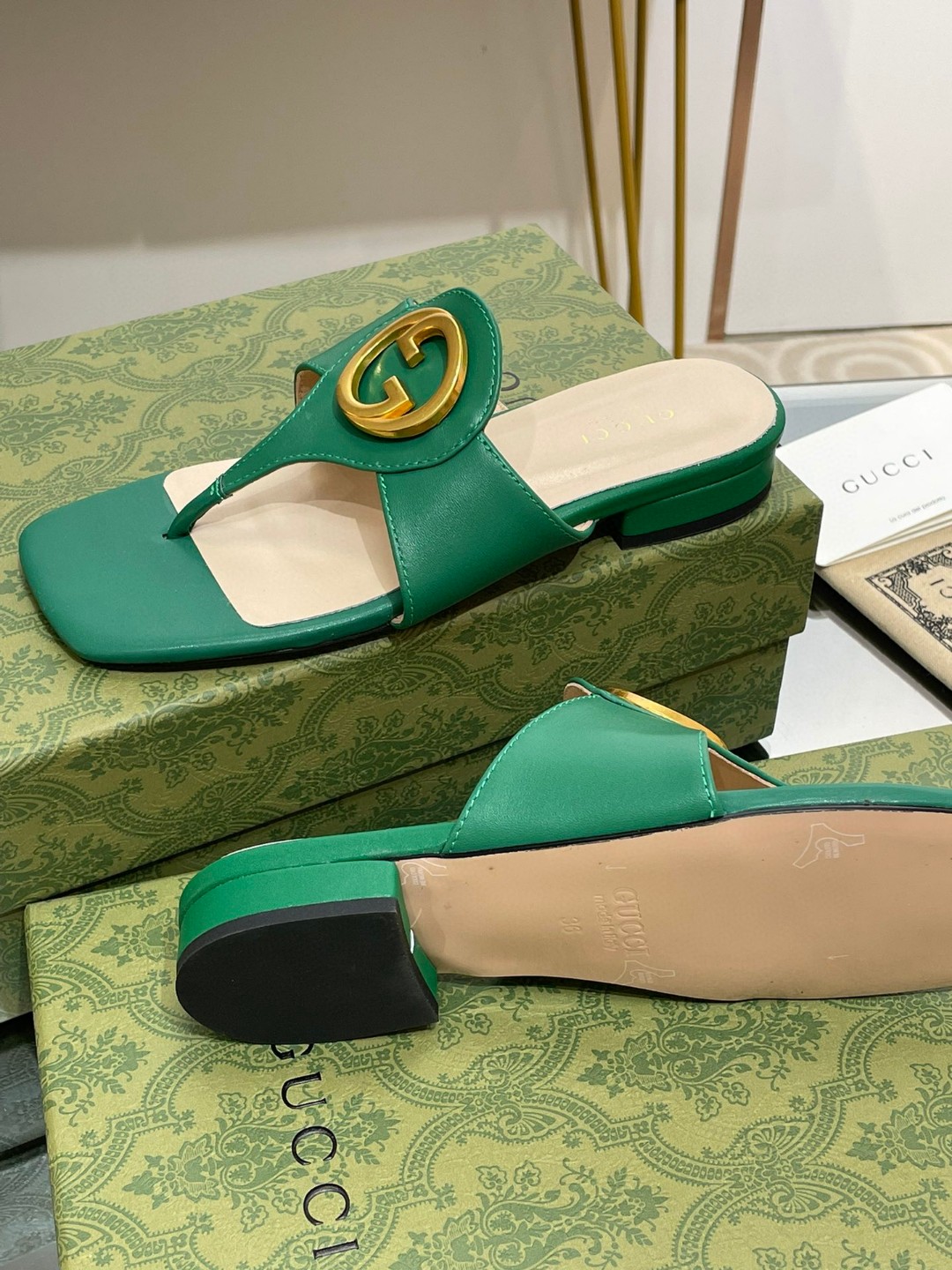 Gvc*1 Blondie Thong Sandal Green For Women 