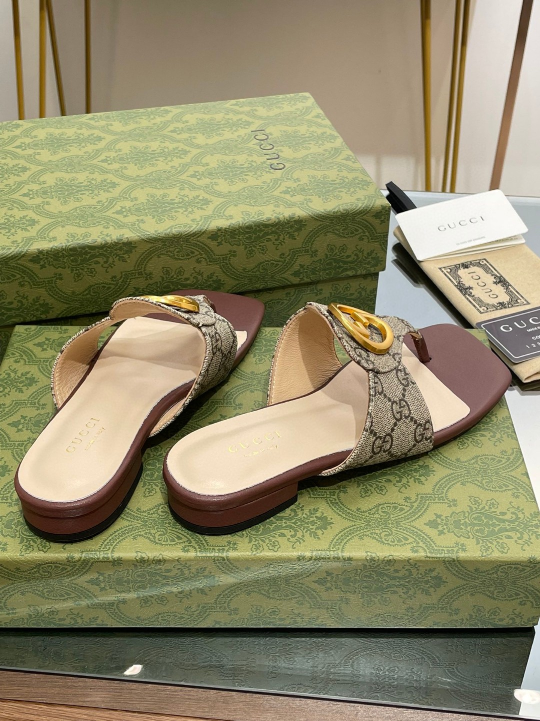 Gvc*1 Blondie Thong Sandal In Monogram Brown For Women 