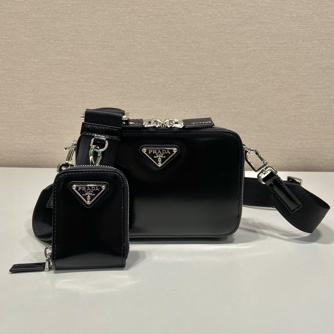 Pra*a Small Pra*a Brique Bag Black For Women 7.4 in / 19 cm 2VH070_ZO6_F0002_V_ZMI
