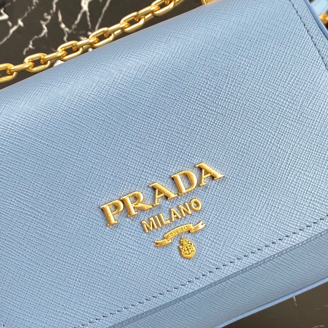 Pra*a Shoulder Bag Pink/Yellow/Blue For Women 8.6 in / 22 cm