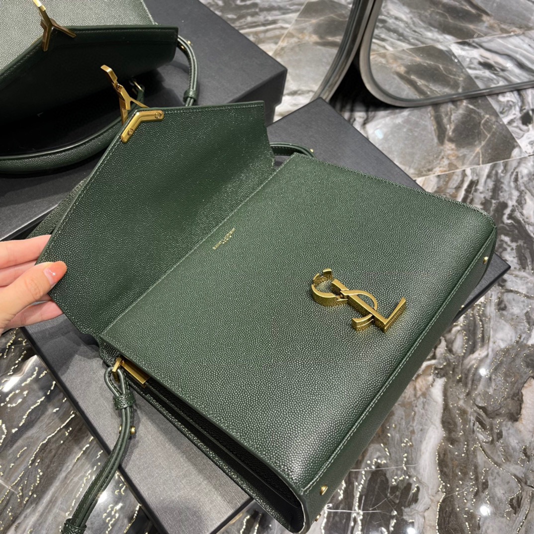 Sa1nt Lau*nt Cassandra Medium Top Handle Bag Black/Burgundy/Green/Grey/Light Yellow For Women‎ 9.6in/24.5cm 6239310SX0W2045