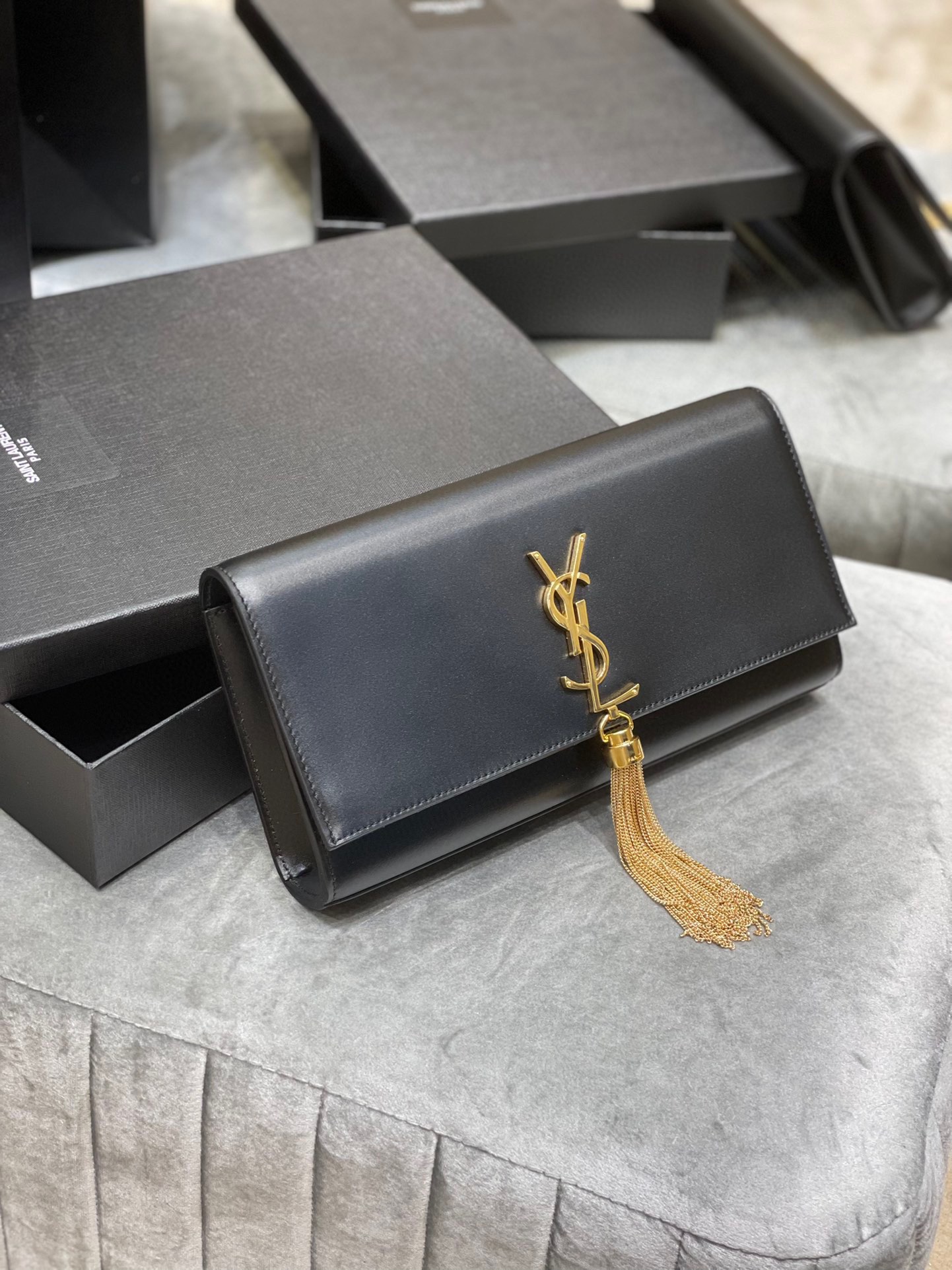 Sa1nt Lau*nt Kate 99 Chain Bag Black For Women‎ 12in/26cm