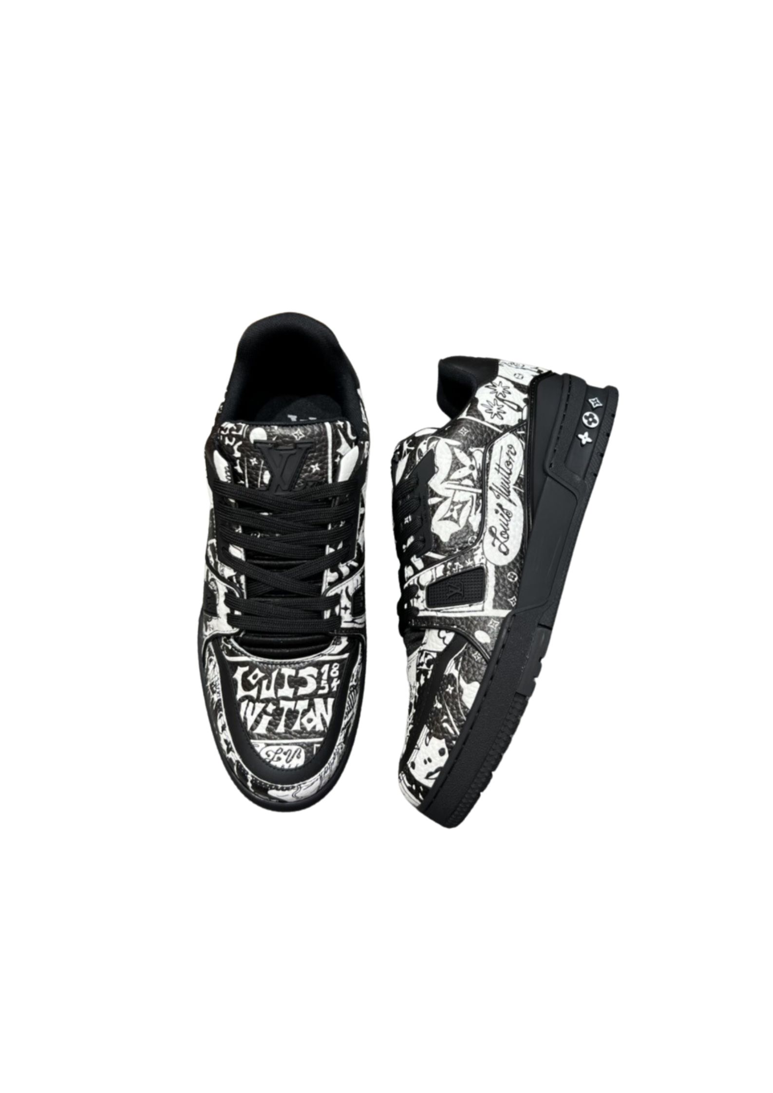 L0vis Vvtt0n LV Trainer Sneaker Black For Men 1AB9WZ