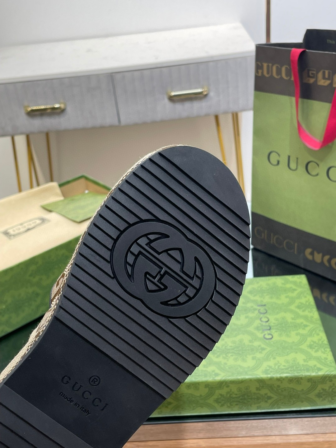 Gvc*1 Platform Slide Sandal Brown For Women ‎