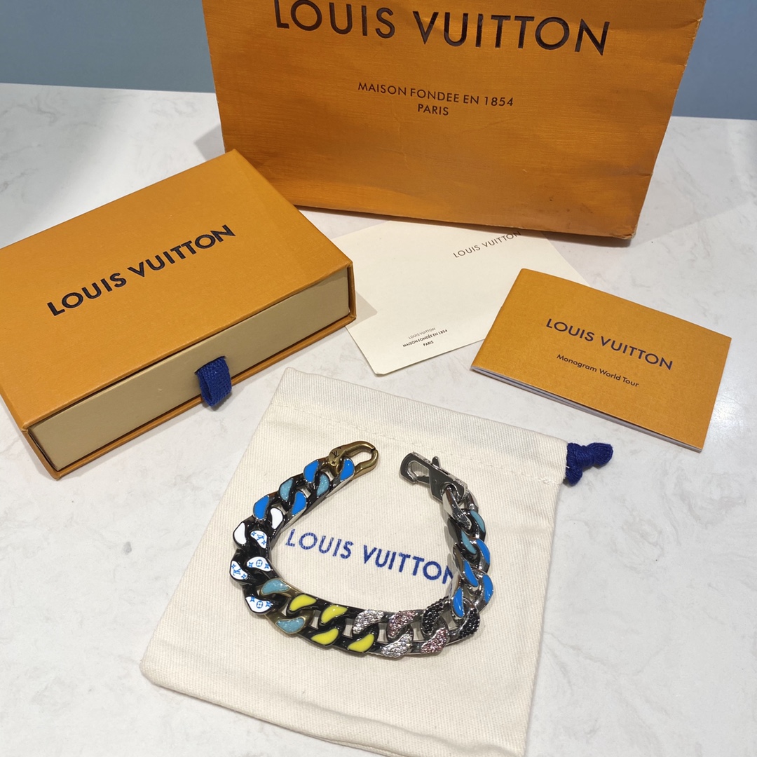 L0vis Vvtt0n Cuban Chain Bracelet Multicolor