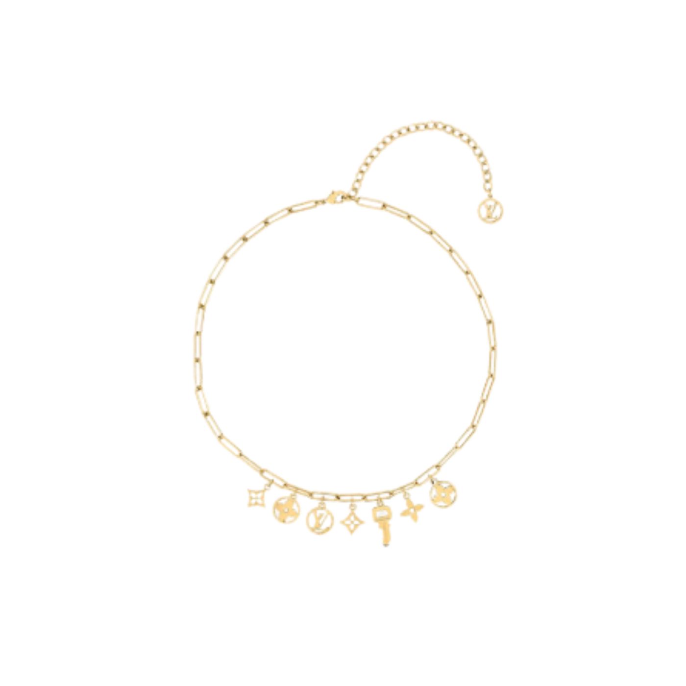 L0vis Vvtt0n Key Big Chain Necklace Gold Tone For Women