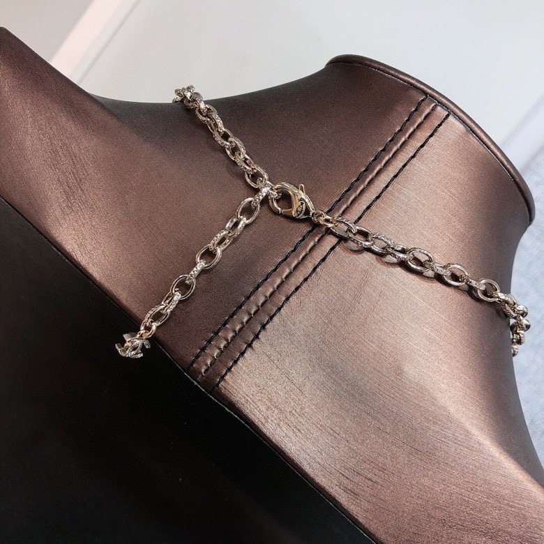 Ch**el Medieval Double C Necklace Gold For Women