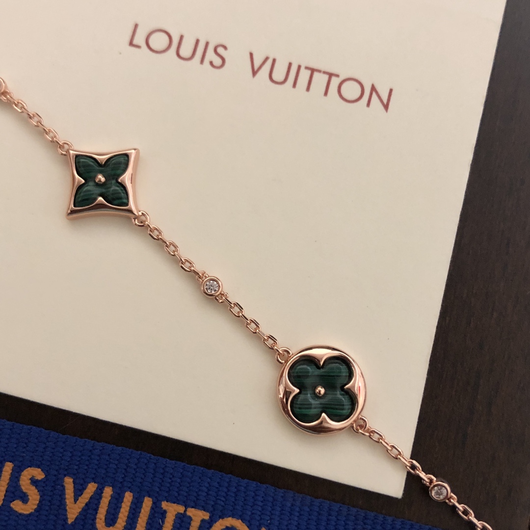 L0vis Vvtt0n Natural Malachite Bracelet Green For Women