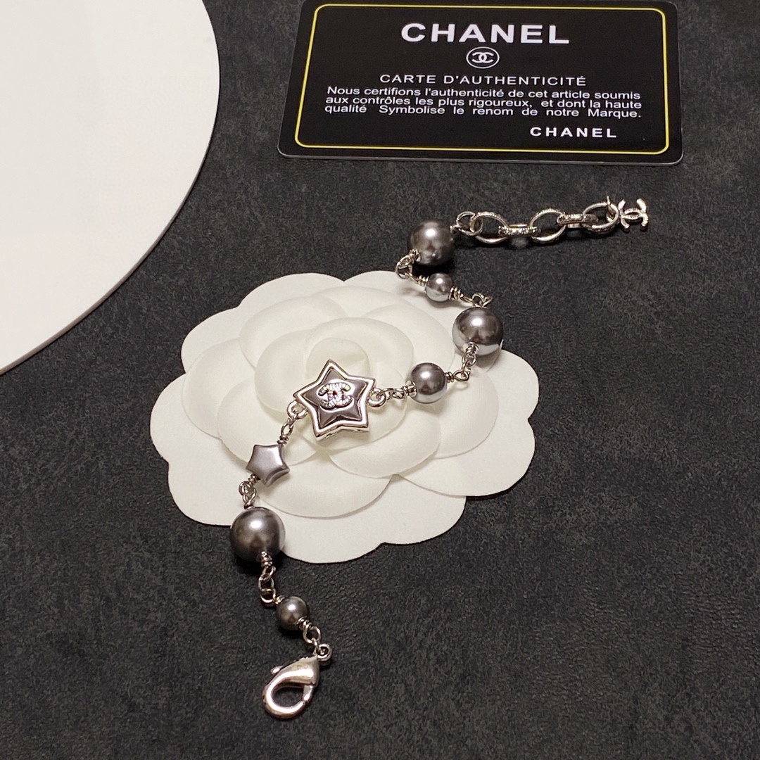 Ch**el Pentagram Bracelet Silver For Women