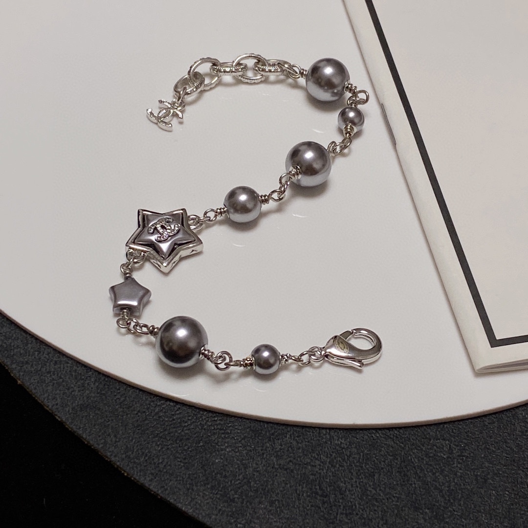 Ch**el Pentagram Bracelet Silver For Women