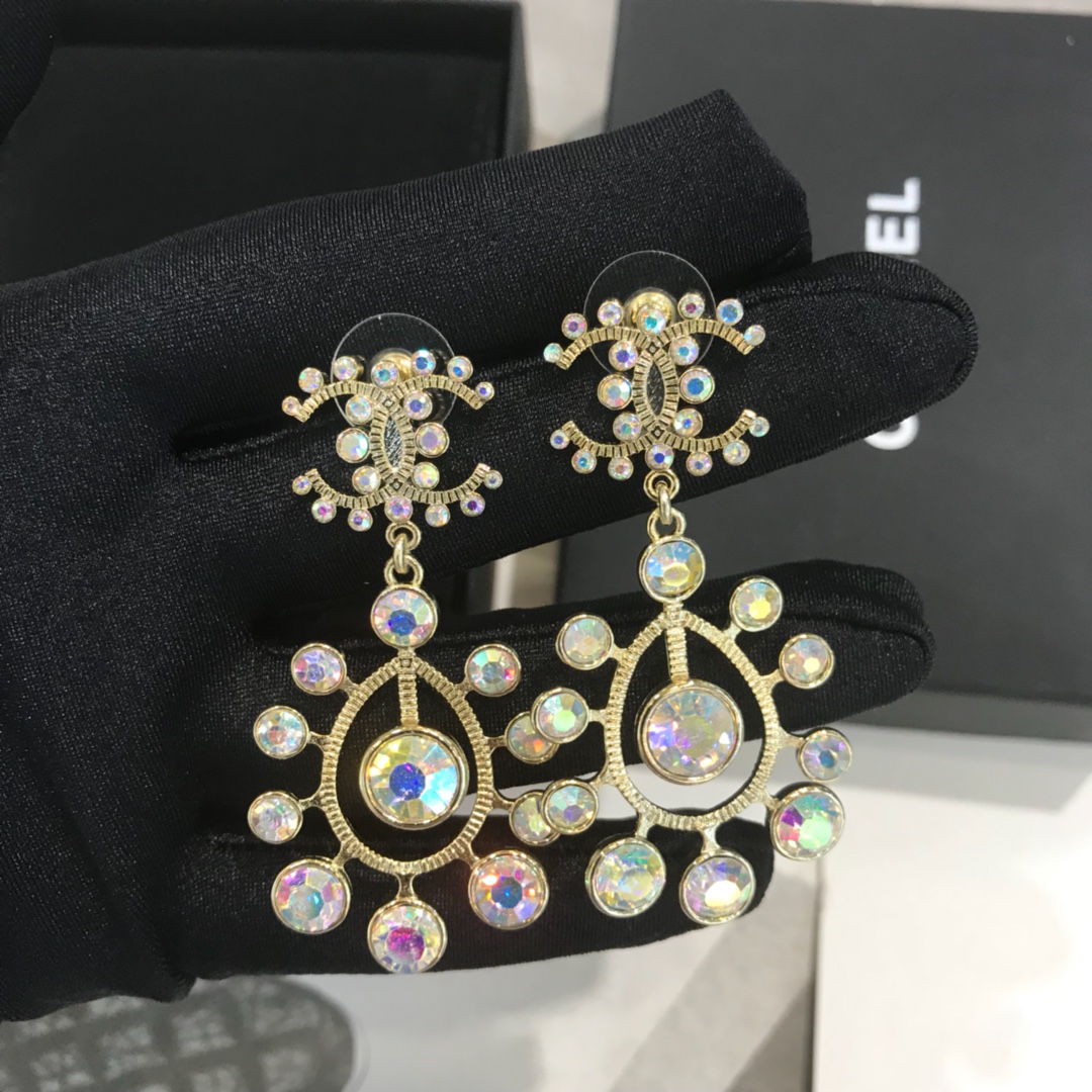 Ch**el Round Earrings Gold For Women