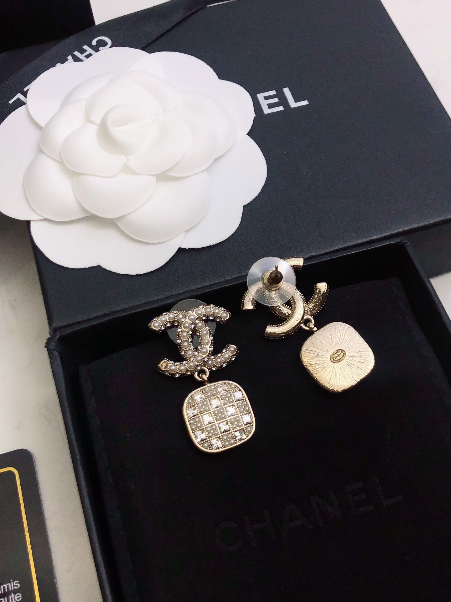 Ch**el Stud Earrings Gold For Women