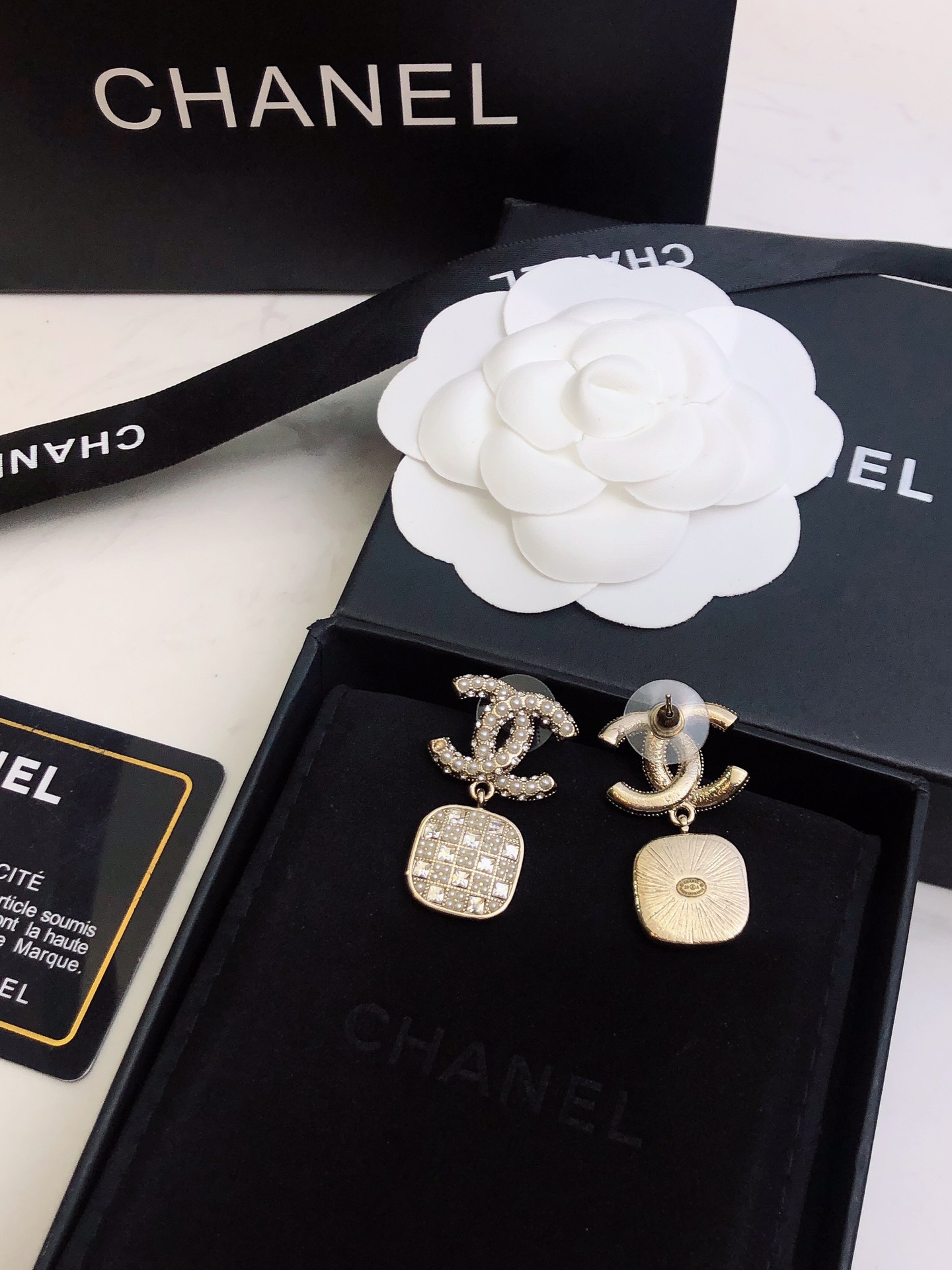 Ch**el Stud Earrings Gold For Women