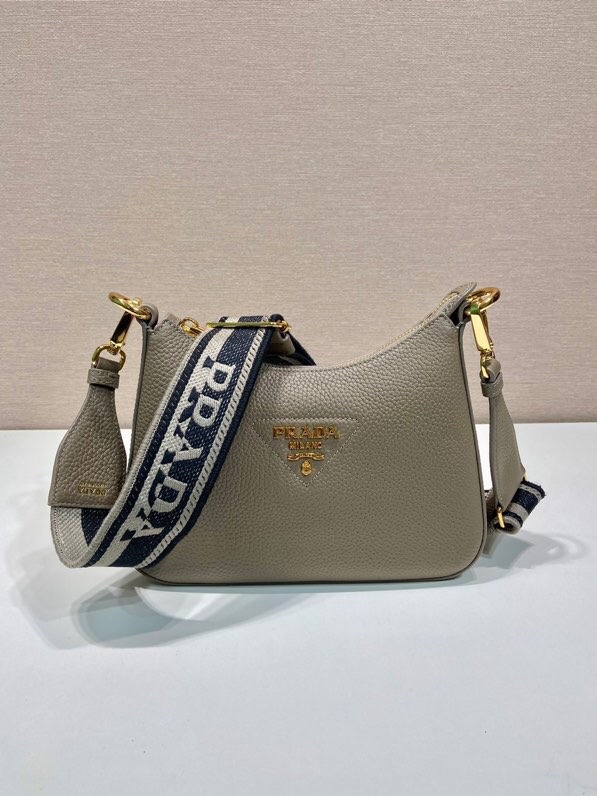 Pra*a Shoulder Bag In Grey For Women 9.5 in/ 24 cm 1BH193_2DKV_F0JDS_V_3OO