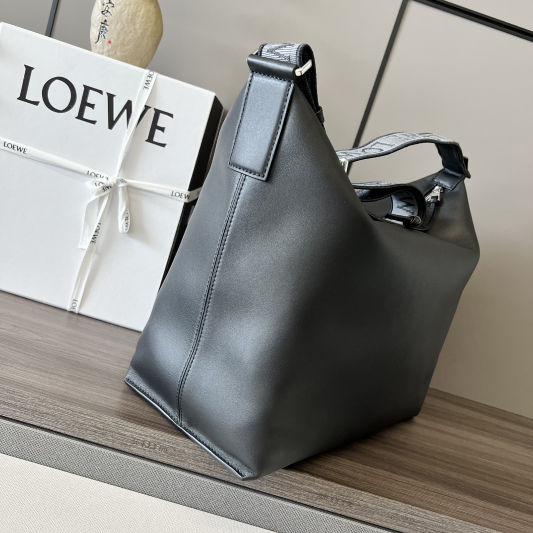 L0ew* Cubi Crossbody Bag Black/Navy Blue/Brown For Women 8.3in / 21cm