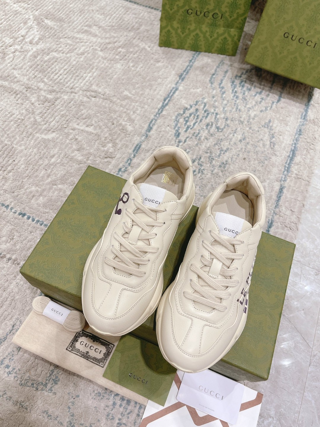Gvc*1 Printed Rhyton Sneaker White For Men 598631-DRW00-9522