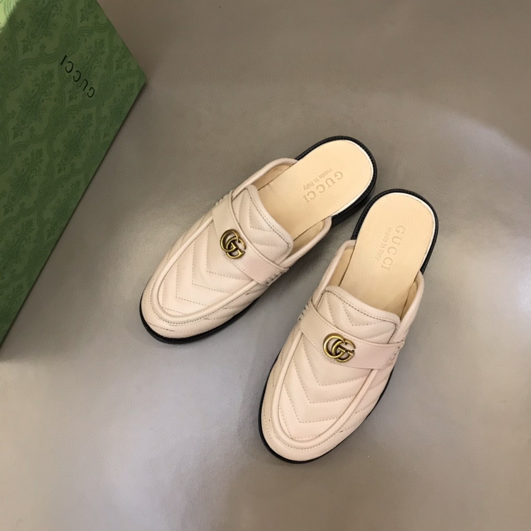 Gvc*1 Slipper With Interlocking G Beige For Men