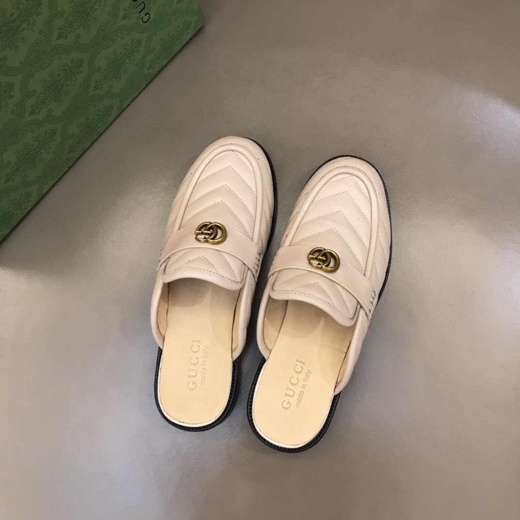 Gvc*1 Slipper With Interlocking G Beige For Men