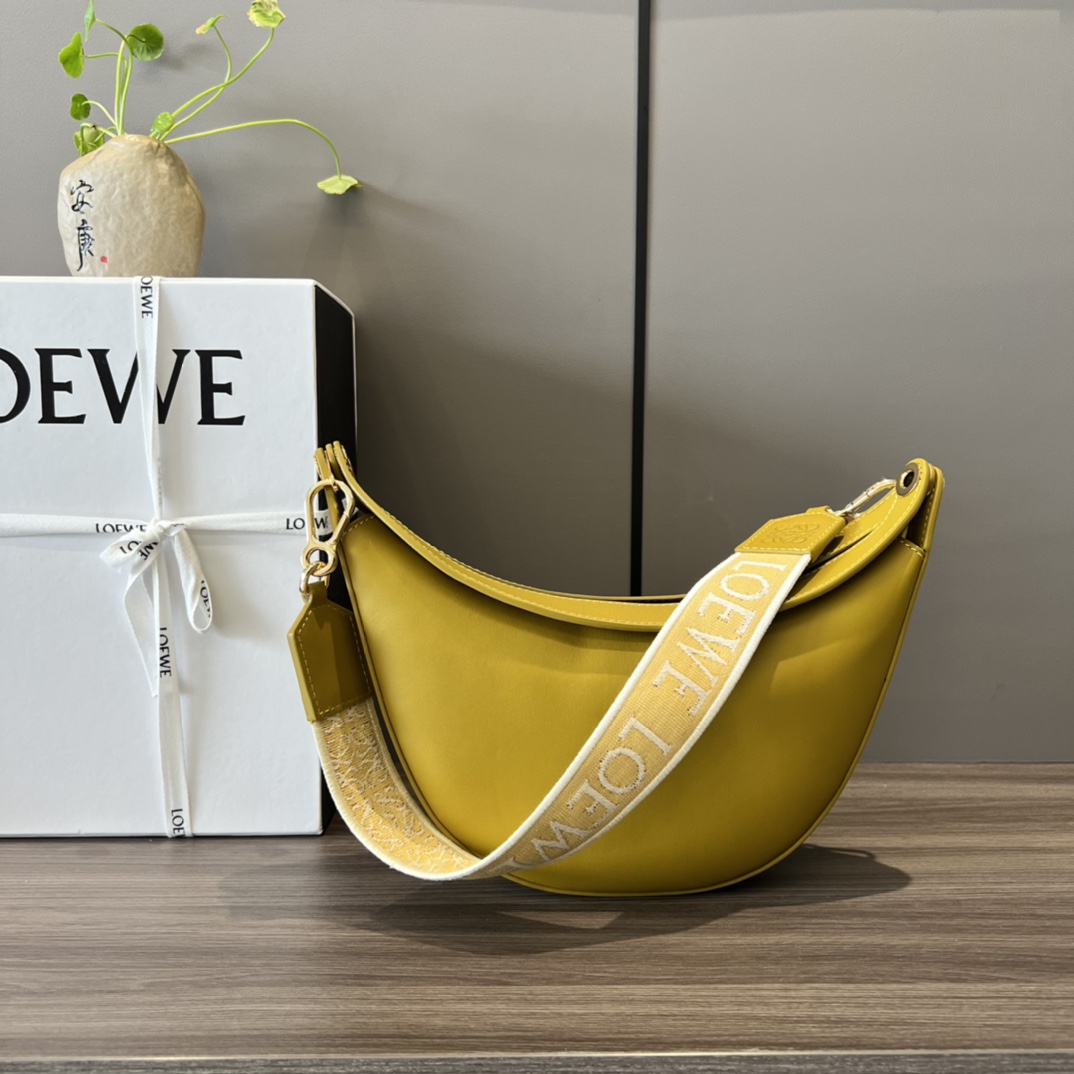 L0ew* Small Luna Bag Black/Brown/Cream/Green/Yellow For Women 12in / 30.5cm A923PM1X01