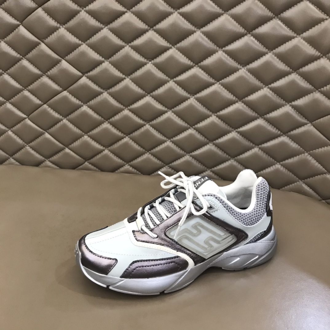 F**di FD Faster Trainers Sneakers Grey For Men