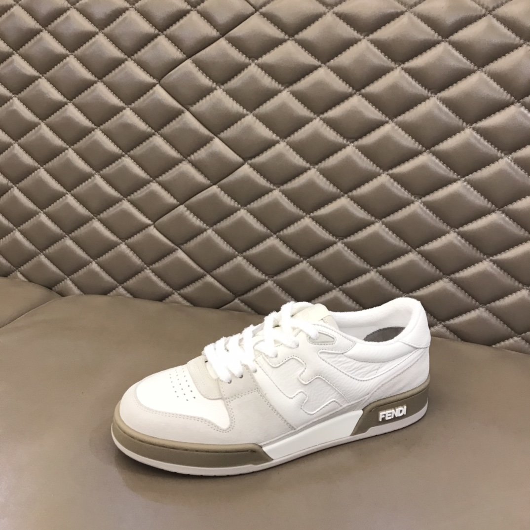 F**di FD Match Low Tops Sneakers White For Men 7E1493AHH2F1FHS