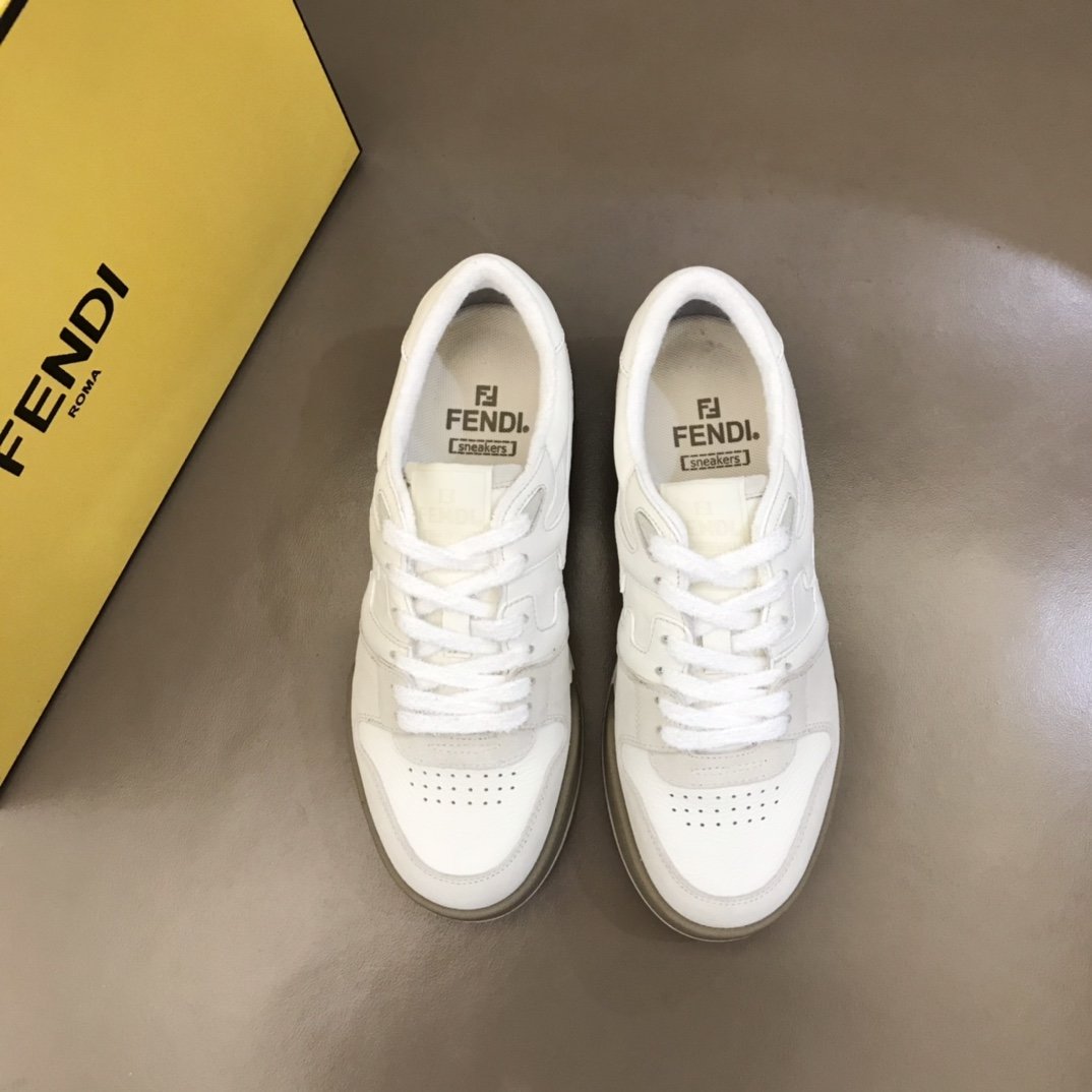 F**di FD Match Low Tops Sneakers White For Men 7E1493AHH2F1FHS