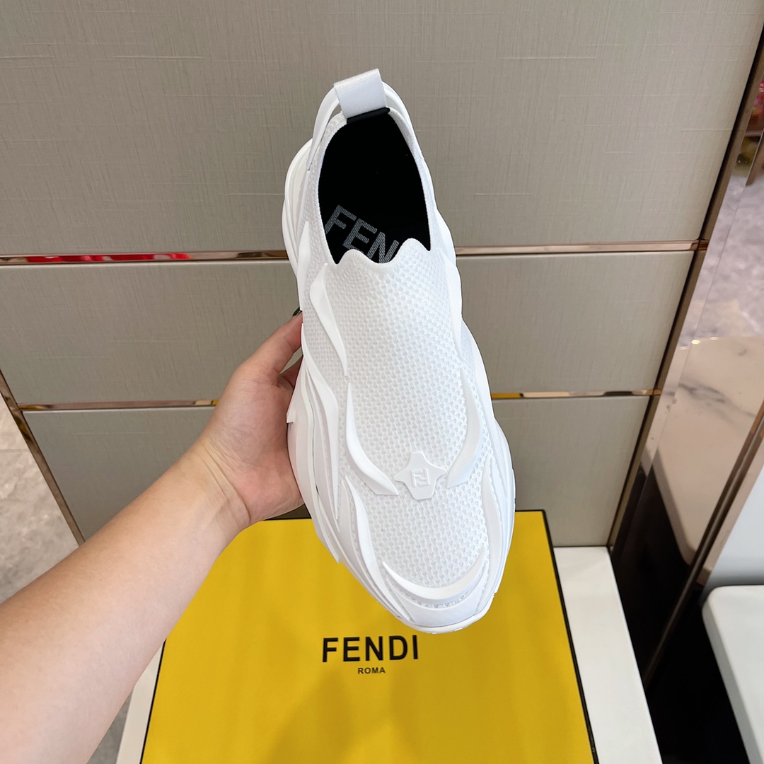 F**di FD Flow Running Sneakers White For Men 7E1504AHI8F0V4D