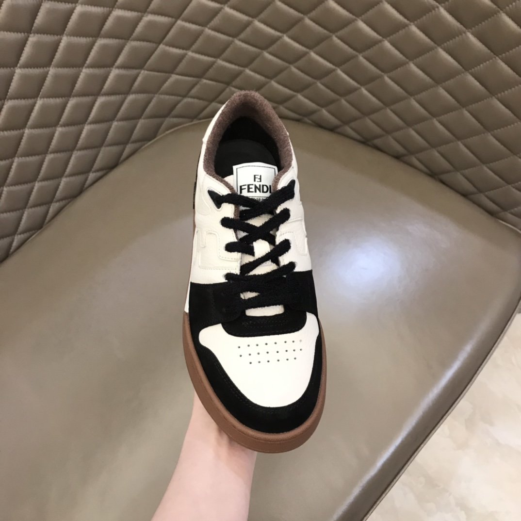 F**di FD Match Low Tops Sneakers Brown For Men 7E1493AHH2F1FZB