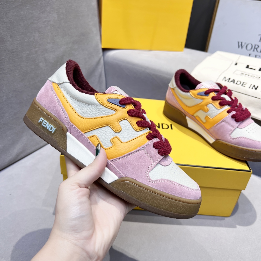 F**di FD Match Low Tops Sneakers Pink For Men