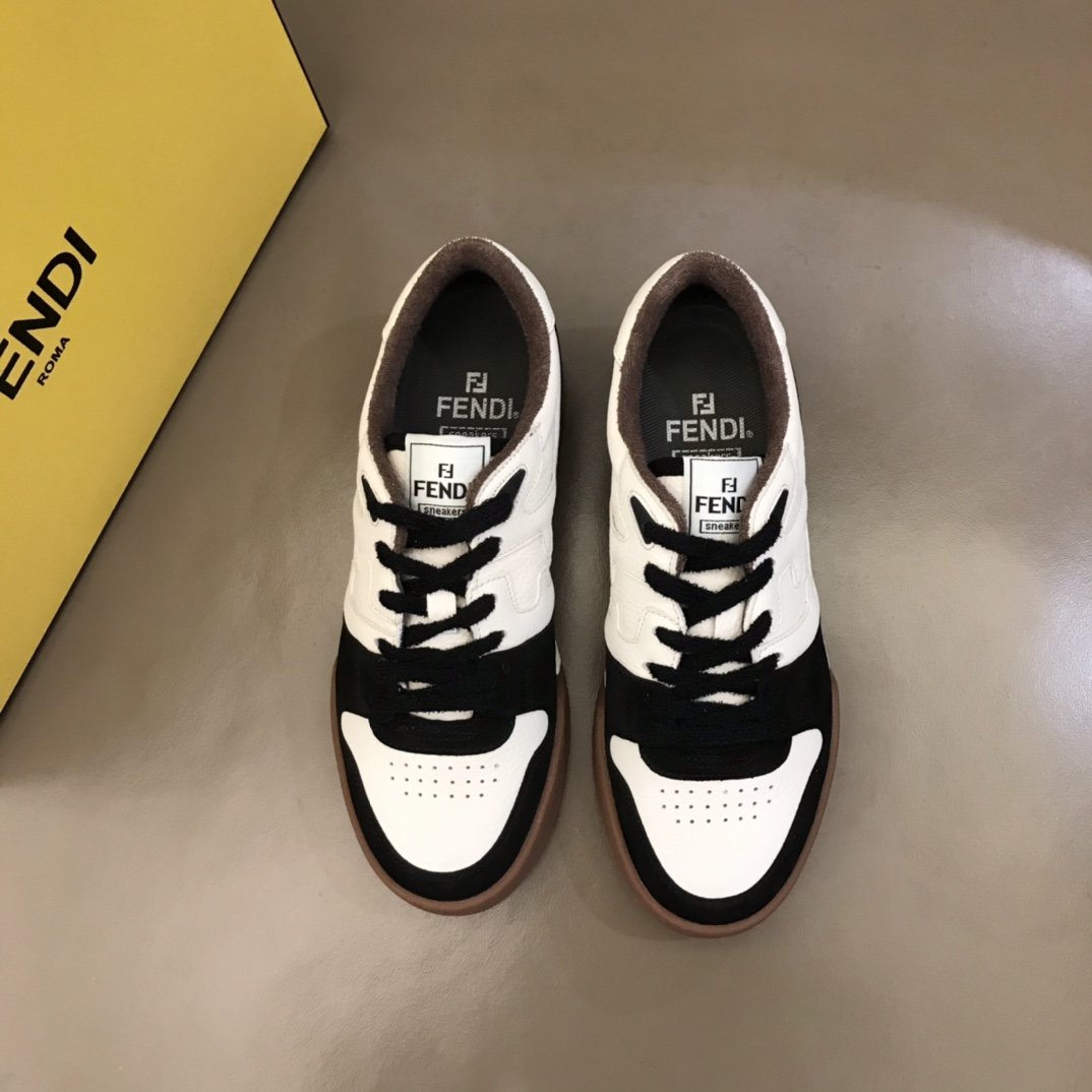 F**di FD Match Low Tops Sneakers Brown For Men 7E1493AHH2F1FZB