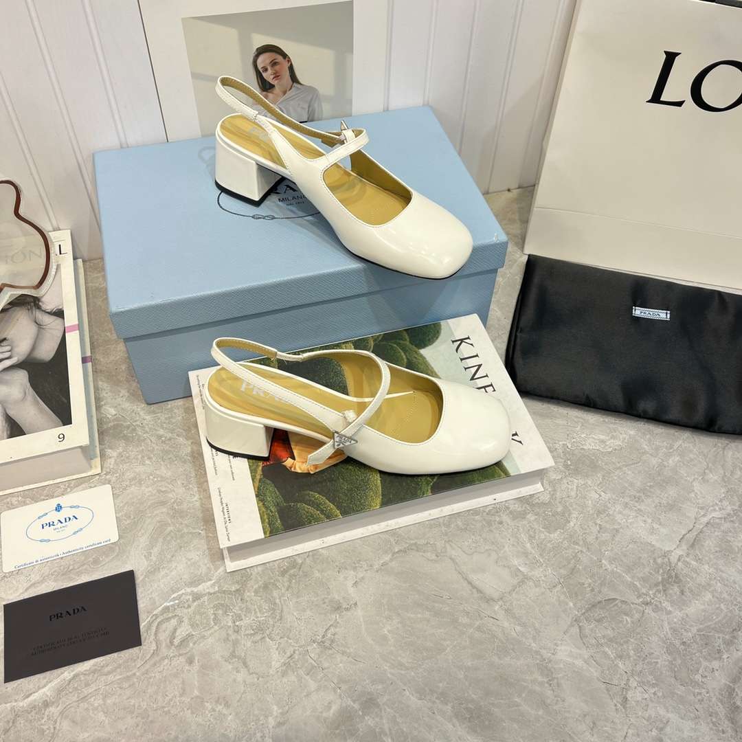 Pra*a Slingback Exull Pumps White For Women